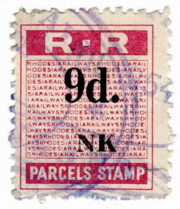 (I.B) Rhodesia Railways : Parcels Stamp 9d 