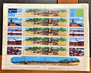 STAMP STATION PERTH  Nauru #250 Plant Construction Sheet of 5 Pairs + Labels MNH