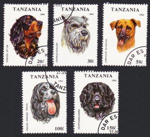 Tanzania Dogs 5v 1993 CTO SC#1144-1148 SG#1681-1685