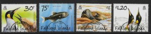 FALKLAND ISLANDS SG1284/7 2014 PENGUINS & PREDATORS SET USED