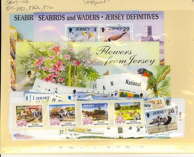 Jersey Scott 825-832, 832a, 871a Mint NH (1998 Year Set)