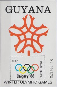 Guyana 1988 MNH Stamps Souvenir Sheet Scott 1990 Sport Olympic Games