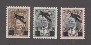 Turkey Scott #C9-C11 MH