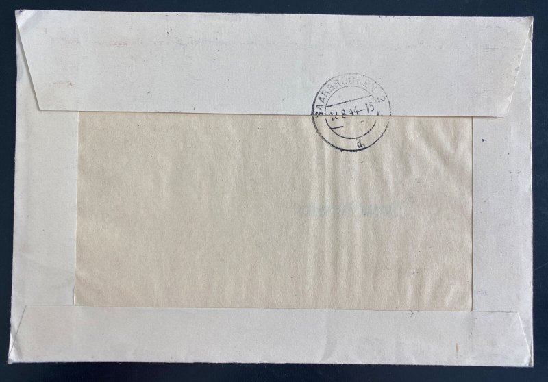1944 Innsbruck Germany Registered first day Cover To Saar Semi Postal Stamps 