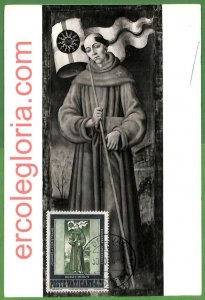 37207 - VATICAN - MAXIMUM CARD - 30.6.56 - FLAG-