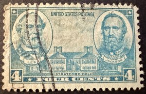 US # 788 Lee & Jackson 4c 1937 used