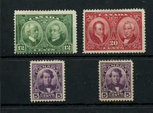 #146, 147, 148, VF , F, F, VF MH respectively, Cat $61 mint Canada