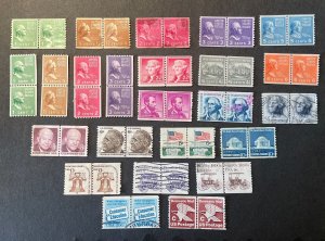 *Collection of used US Stamp Coil Line pairs