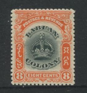 Labuan - Scott 102 - Crown Definitive - 1902 - MNH - Single 8c Stamp