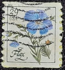 US Scott # 4506; used 29c Flax from 2011; F/VF centering