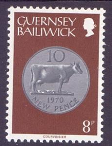 Guernsey  #180  1979  MNH   coins  8 p.