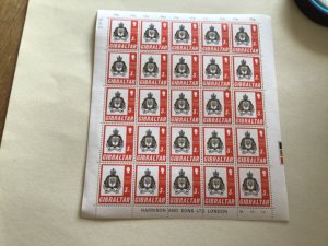 Gibraltar Regiment full  mint never hinged stamp sheet folded A13248