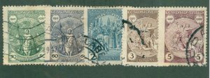 Czechoslovakia 159-63 USED BIN $2.00