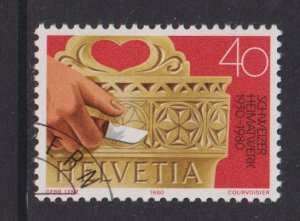 Switzerland #682 cancelled 1980  milk bucket 40c