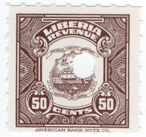 (I.B) Liberia Revenue : Duty Stamp 50c (ABN Specimen)