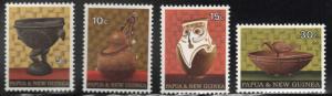 PNG Papua New Guinea Scott 315-318 handicraft  stamp set