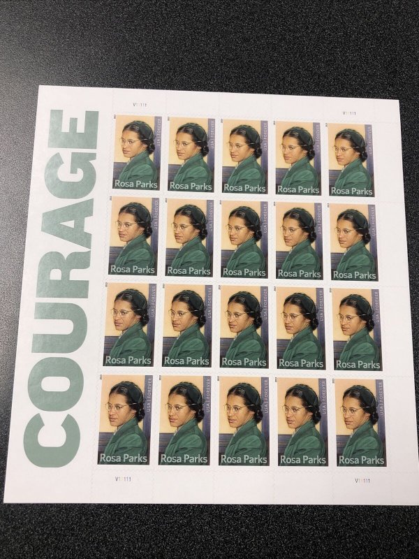 US 4742 Rosa Parks - Courage Forever Stamps Sheet of 20 Mint Never Hinged