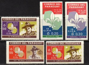 Paraguay Sc #850-854 Mint Hinged