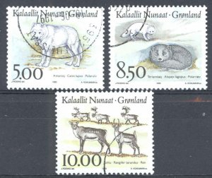 Greenland Sc# 262-264 Used 1993 5k-10k Native Animals