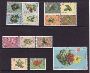 Palau-Scott#414-21-Unused NH set-Flowers-1997-