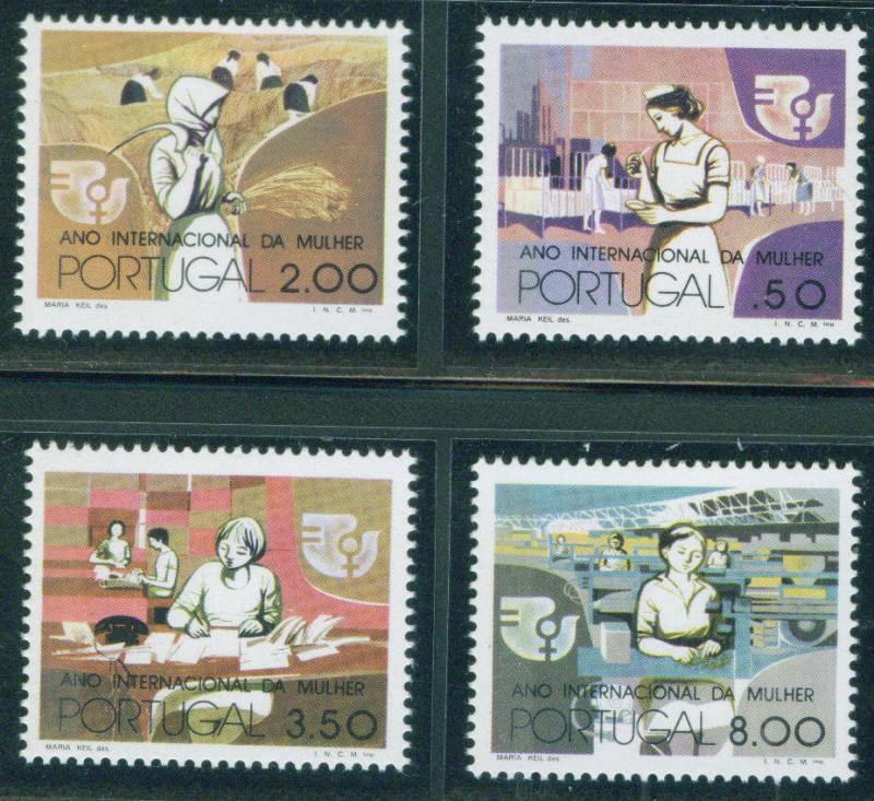 PORTUGAL Scott 1273-6 MNH** Womens Year 1975 set CV $3.70