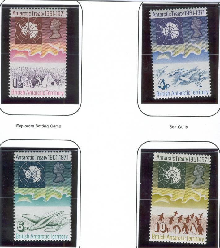 BR. ANTARCTIC TERRITORY 39-42 MNH ANTARCTIC TREATY