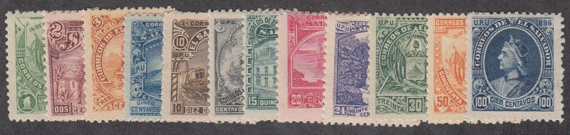 Salvador - 1896 - SC 146-57 - LH - Complete set - Reprints? - 152-3 paper on bck