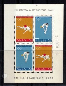 Poland Sc 1263-4 MNH S/S of 1964 - OLYMPICS