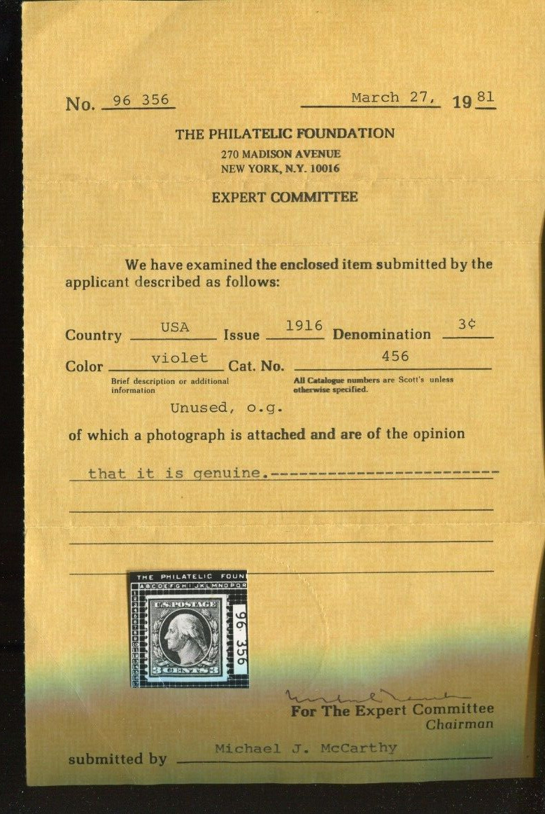 456 Washington Mint Coil Stamp with PF Cert BZ1431 United States