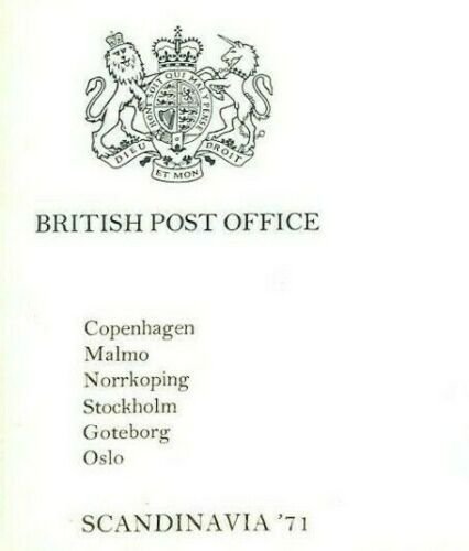 GB Cover *British Philatelic Bureau* Commemorative SCANDINAVIA 1971 CV187 