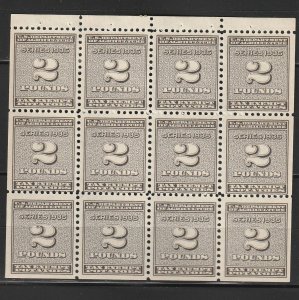 US Potato Tax Stamp #RI14 MNH Booklet Pane(1079k)