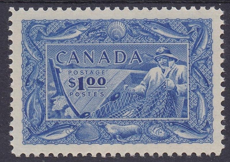 CANADA 1951 FISHERMAN $1 MNH **