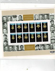 Medal of Honor Vietnam Forever US Postage IMPERF Sheet of 20 stamps #4822a-23a