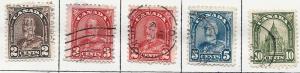 Canada # 166,167,165a,170,173 George V   Cat.$3.20