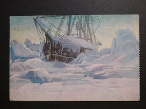 1926 Norway Postcard Cover Roald Amundsen North Pole Expedition Ship in Ice