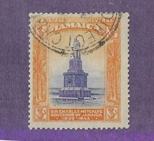 Jamaica Sc #99a   3sh used orange shade FVF