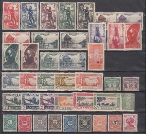 Dahomey - mostly mint hinged (few used) collection - Catalog Value $208.85