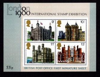 Great Britain #834a s/sheet F-VF Mint NH ** British Architecture