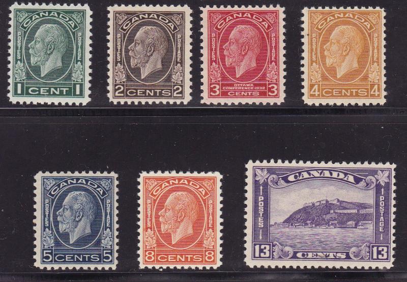 Canada 1932 KGV Ottawa Conference Complete (7) Overall VF/NH(**)