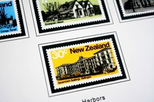 COLOR PRINTED NEW ZEALAND 1967-1989 STAMP ALBUM PAGES (93 illustrated pages)