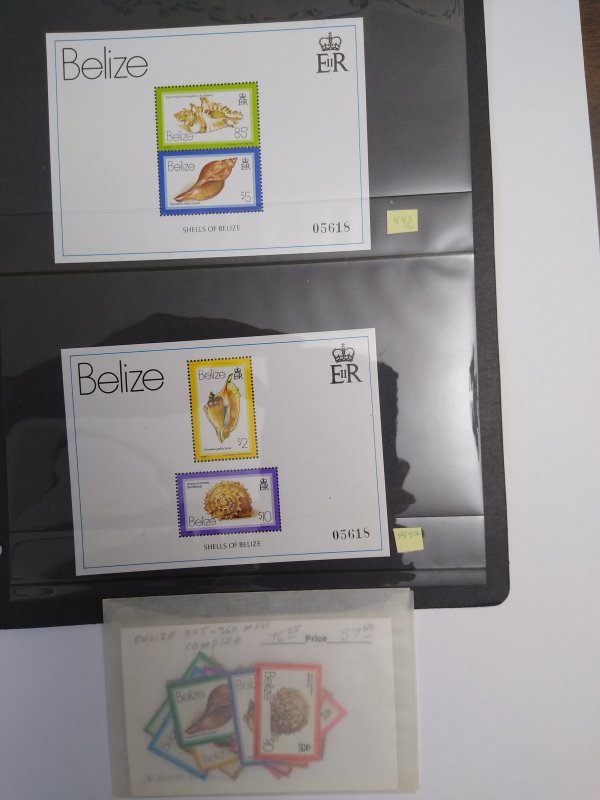 XL item Belize 471-489 MNH NY: CV $157.50