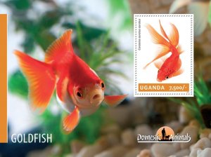 UGANDA - 2014 - Goldfish - Perf Souv Sheet - Mint Never Hinged