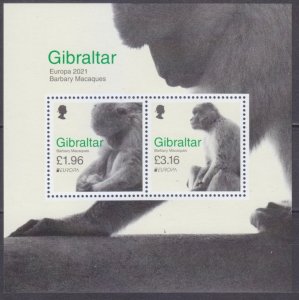 2021 Gibraltar 2000-2001/B145 Europa Cept - Monkeys 13,50 €