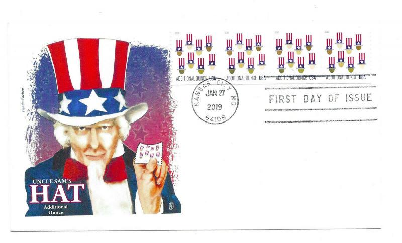 5341 Uncle Sam's Hat Panda Cachets, FDC.