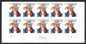 US #3259, 3259a Est $40-60.00 VF/XF OG NH, Plate Block, rare perfs variety, v...