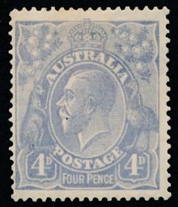 AUSTRALIA 33 MINT HINGED F-VF, 4p LT.ULTRA. KGV, 2nd WMK