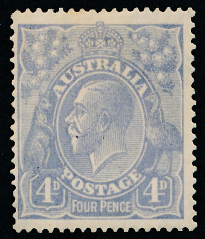 AUSTRALIA 33 MINT HINGED F-VF, 4p LT.ULTRA. KGV, 2nd WMK