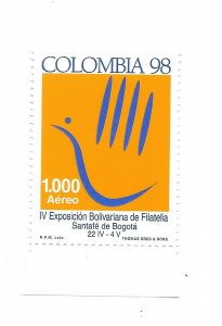 COLOMBIA 1998 NATIONAL STAMPS EXIBITION BOLIVARIANA 98 EMBLEM C903 MI 2085