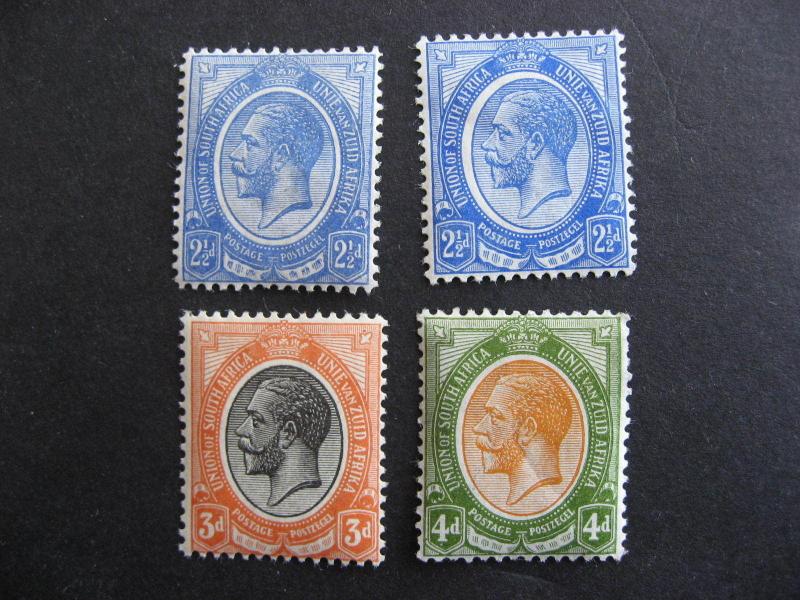 SOUTH AFRICA Sc 6 (2 shades), 7 and 9 4 MH stamps, check them out!