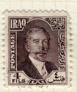 IRAQ; 1932 early Faisal new currency issue fine used Shade of 4f. value